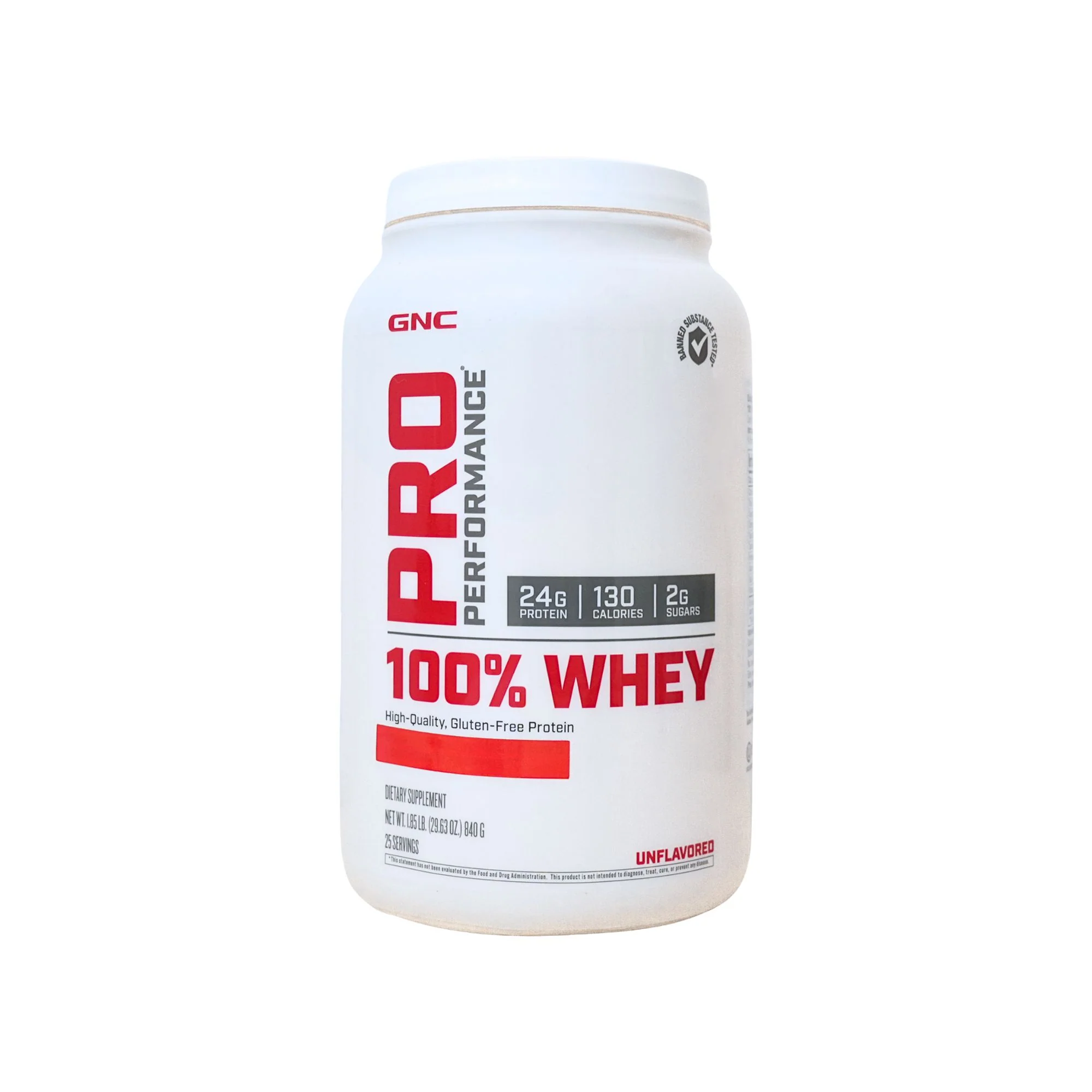 Proteína Gnc Pro 100% Whey Protein Unflavored X 840G