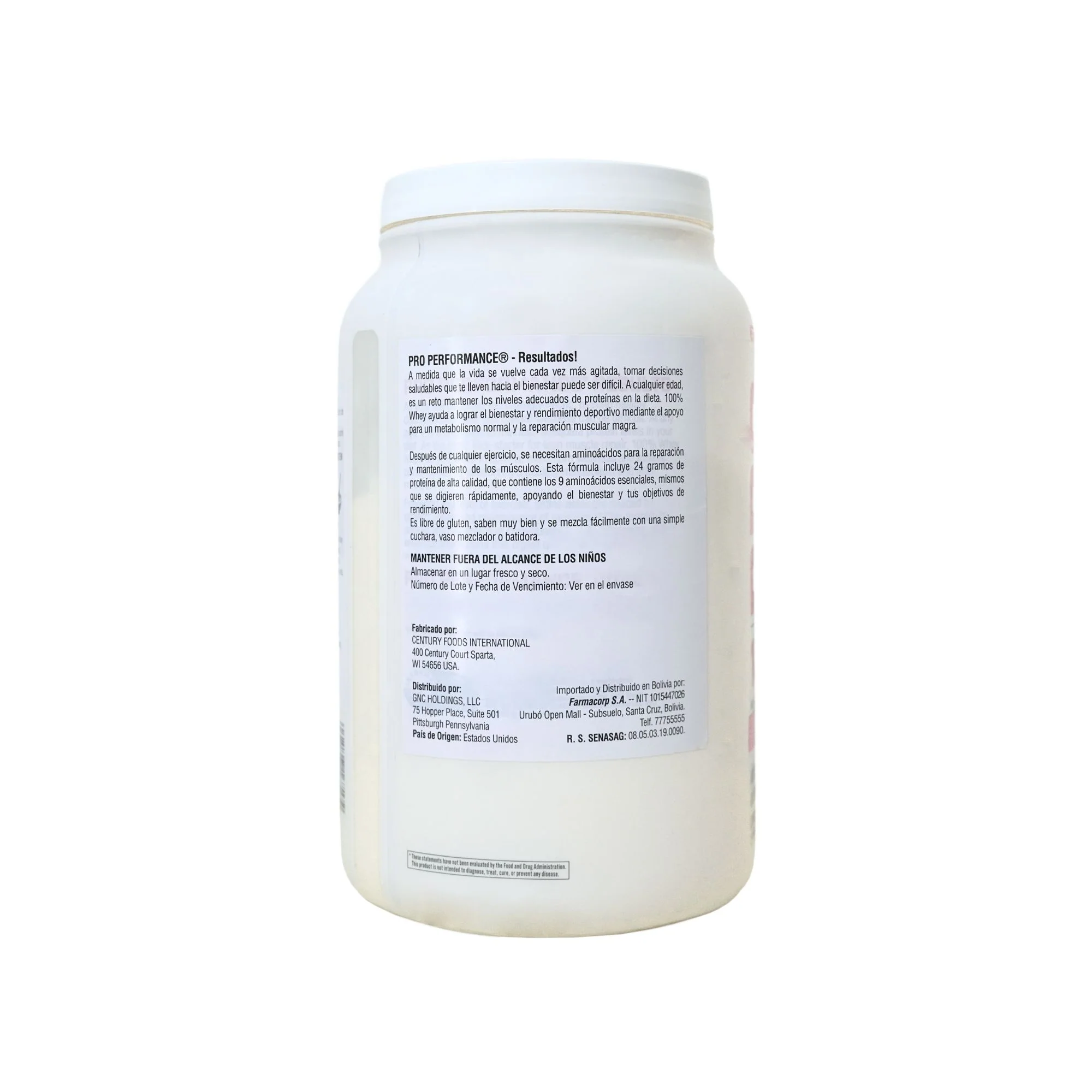 Proteína Gnc Pro 100% Whey Protein Unflavored X 840G - Image 3