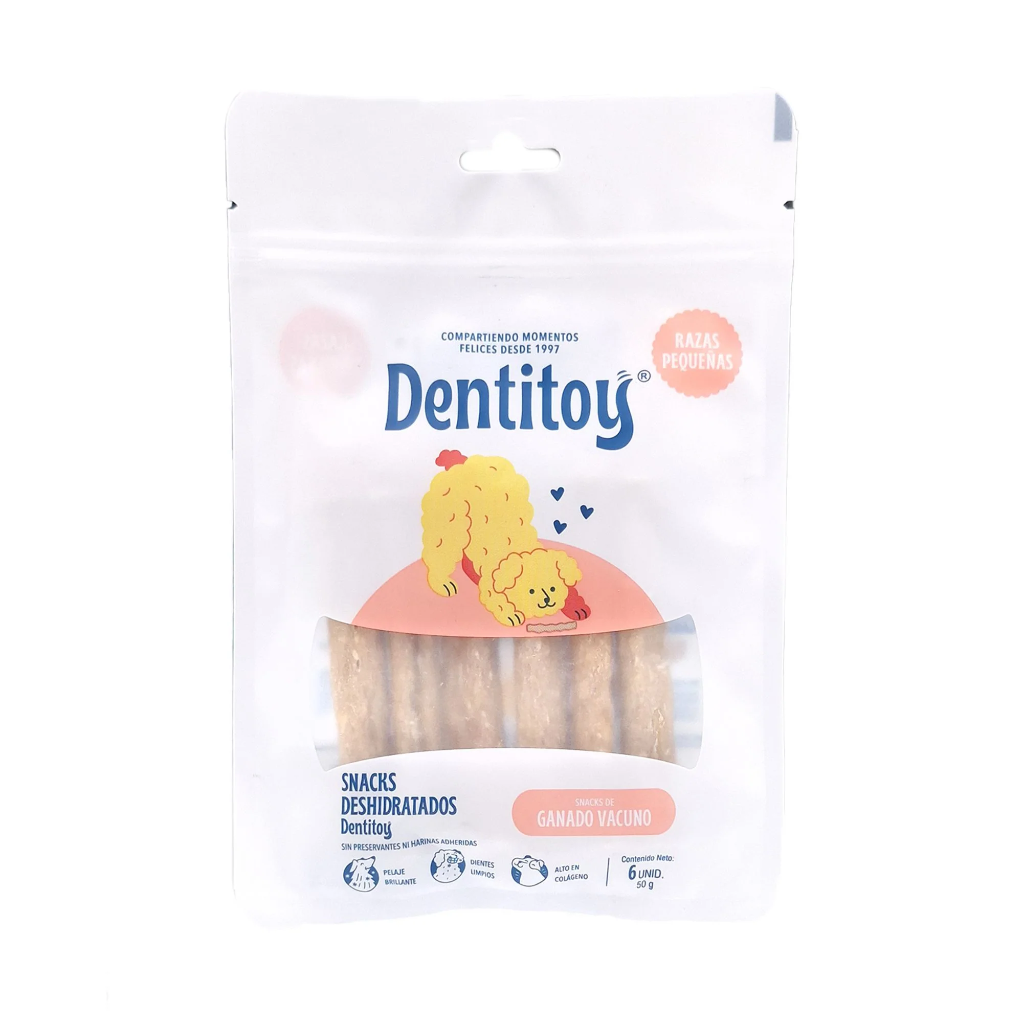 Barritas Para Perro Dentitoy De Ganado Vacuno X 6 Unidades