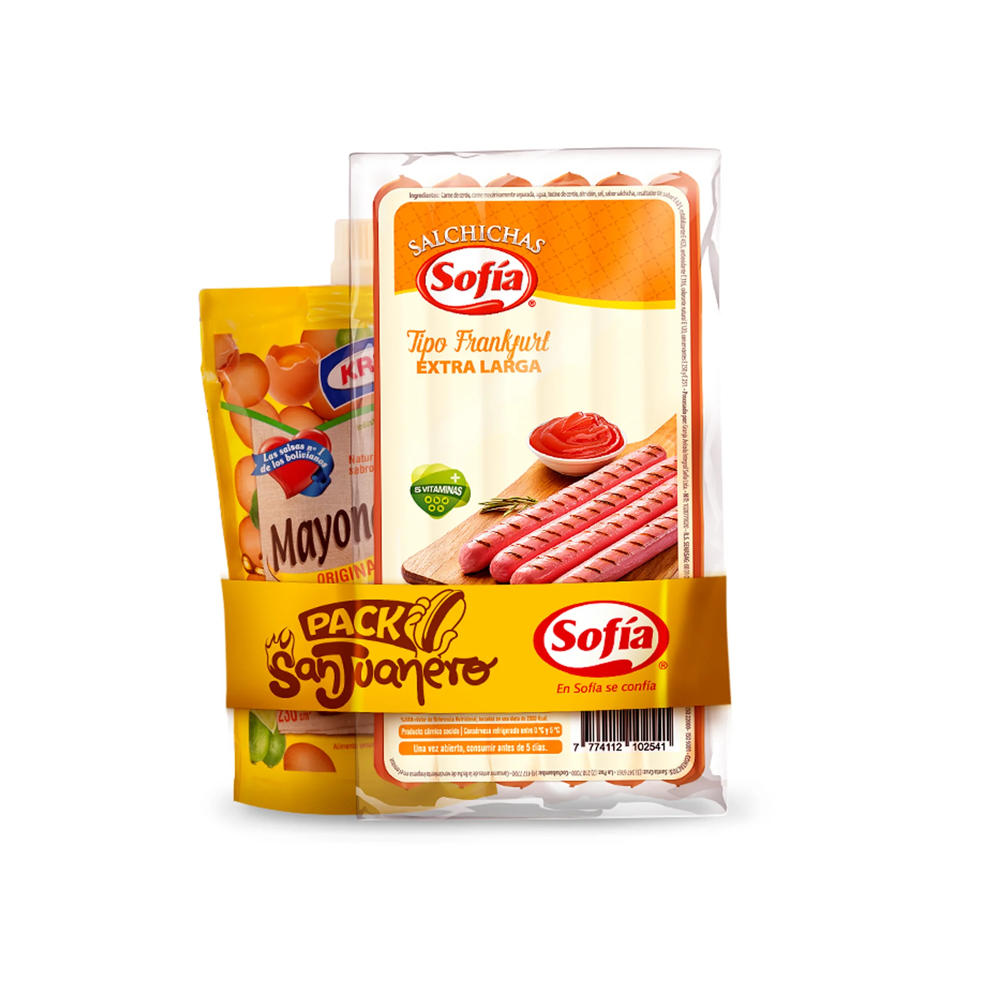 Pack San Juan Sofía Salchichas Frankfurt Con Salsa