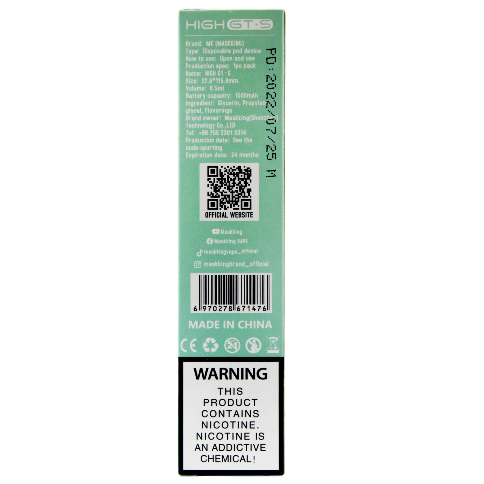 Maskking Gts High Vape Melon Coconut X 50Ml - Image 5