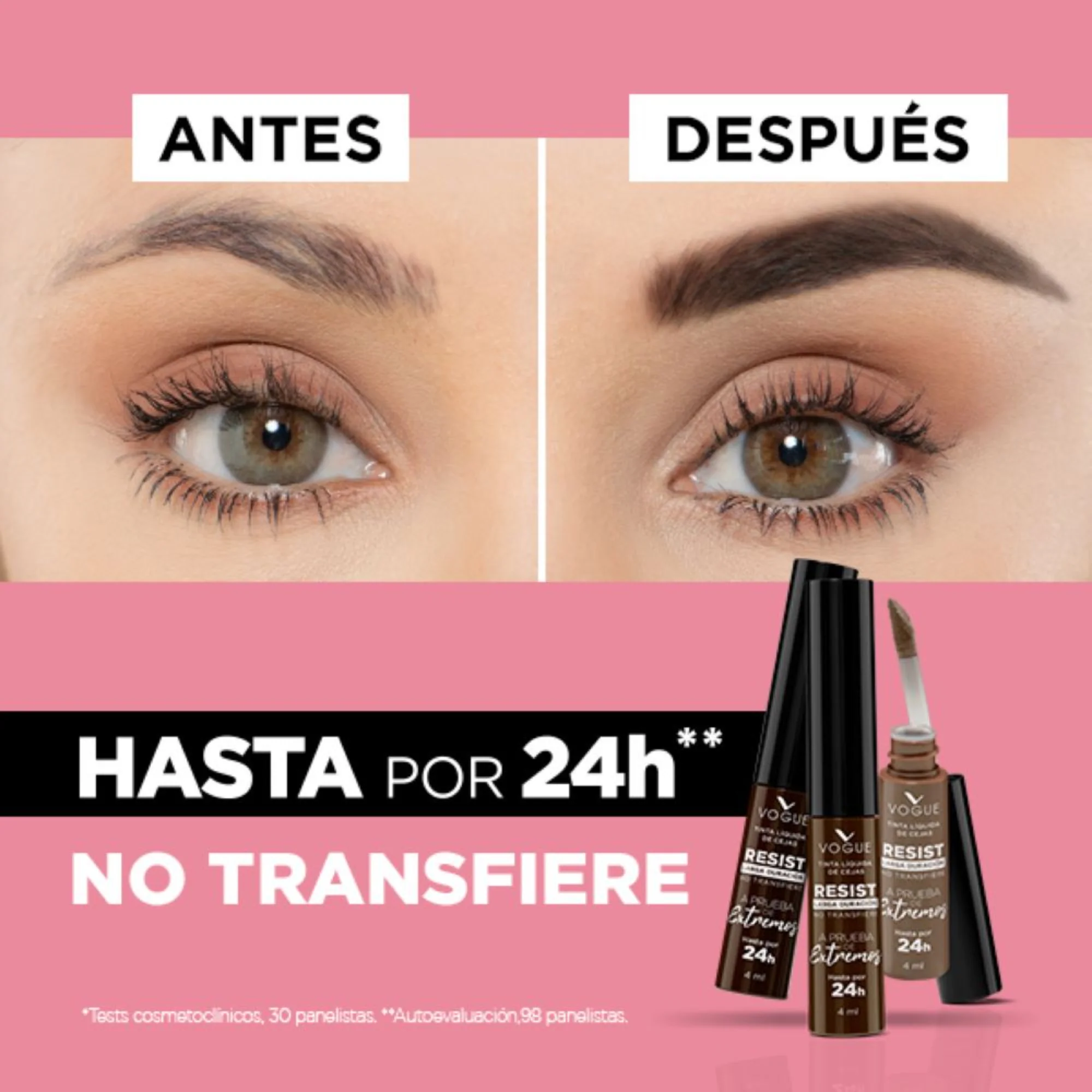 Tinta Para Cejas Vogue Liquida Resist Tono Café X 4Ml - Image 5
