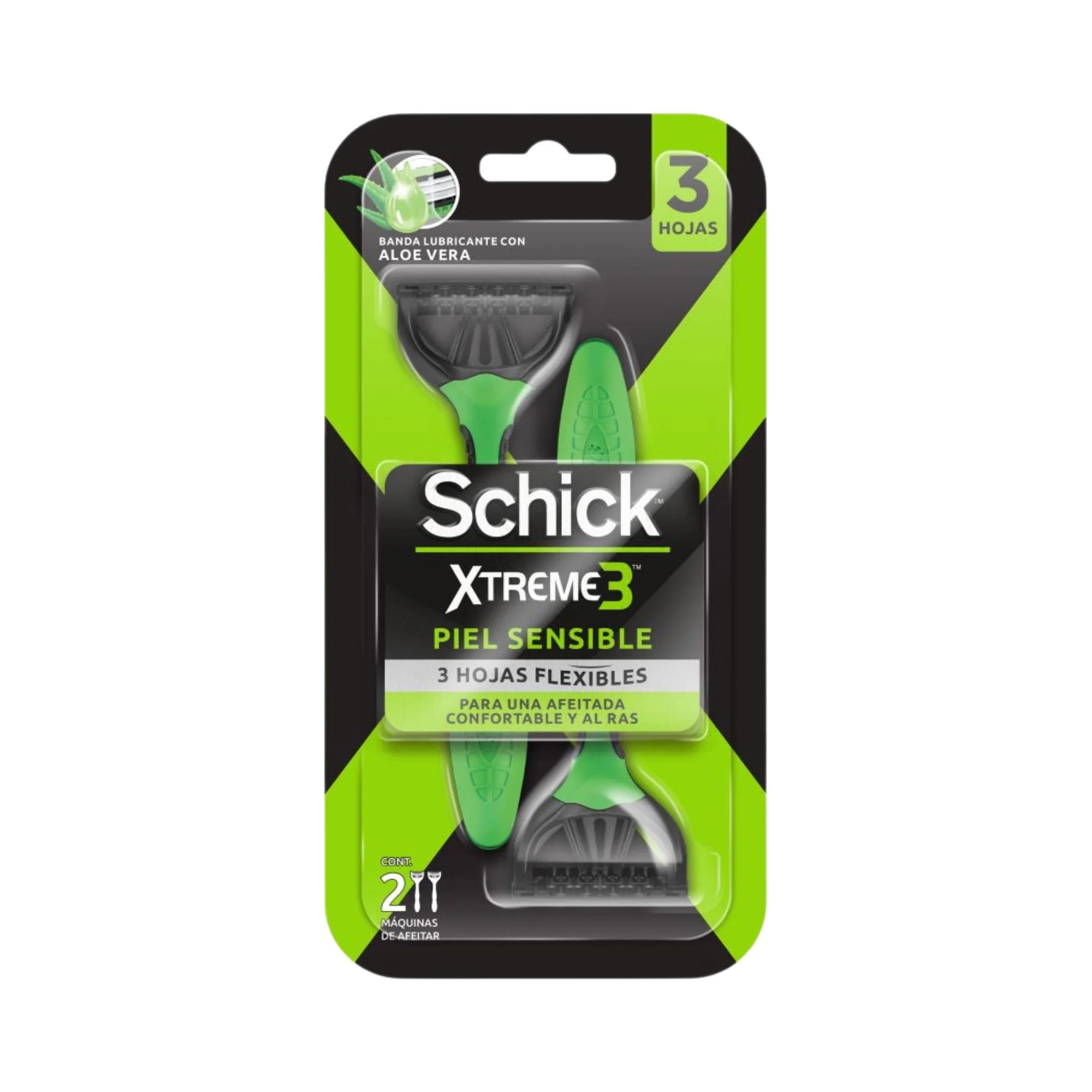 Rasuradora Schick Xtreme 3 Piel Sensible X 2 Unidades