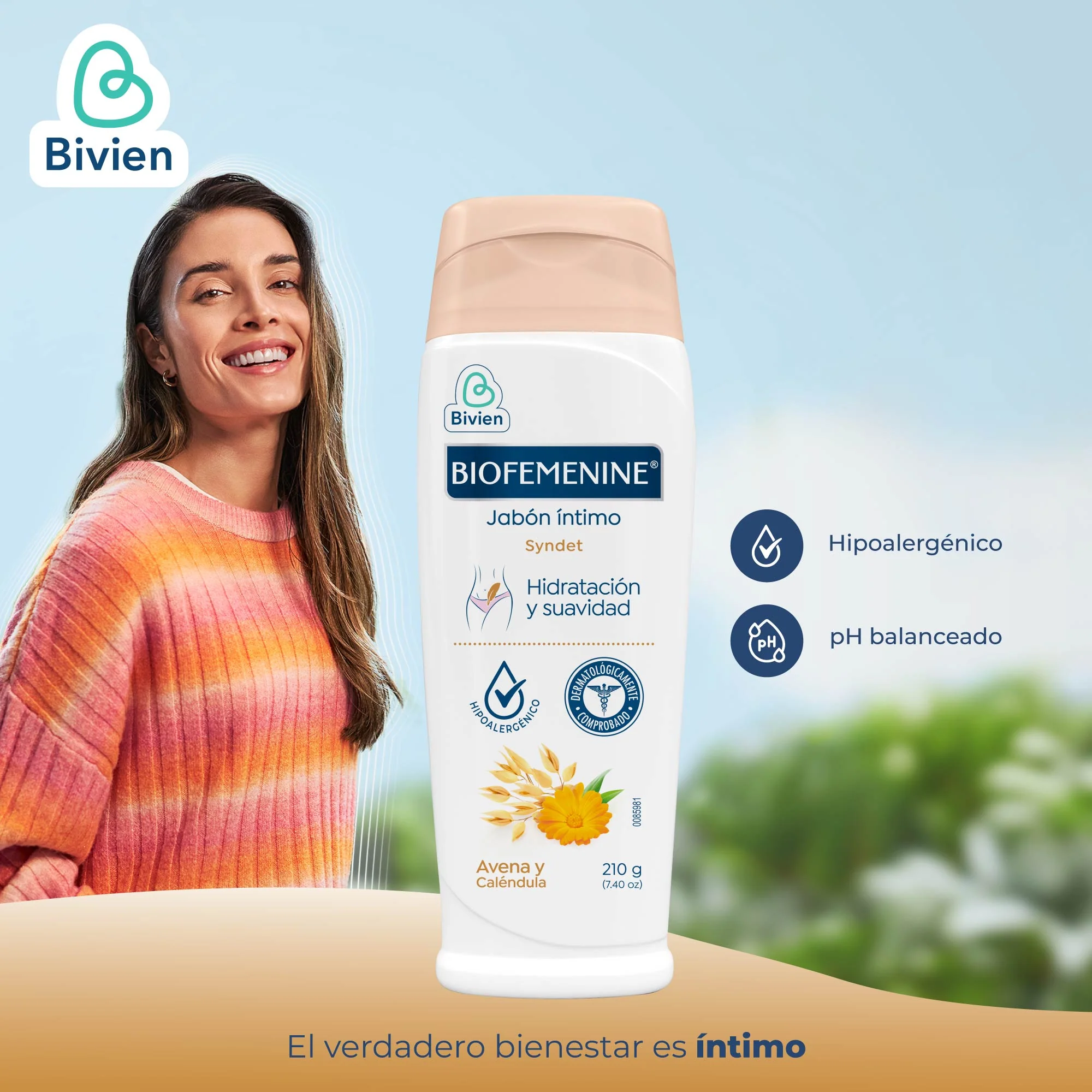 Jabón Íntimo Biofemenine Avena Y Caléndula X 210G - Image 5