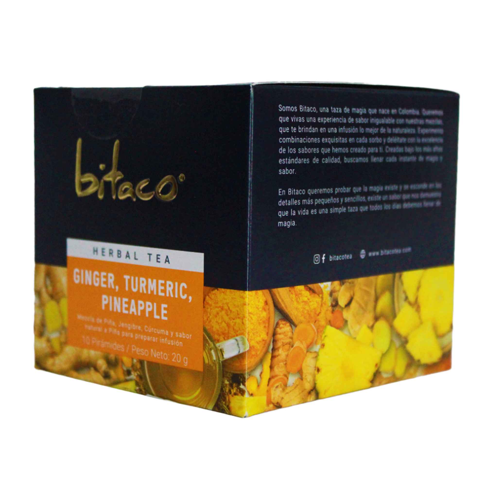 Té Bitaco Herbal Ginger Turmeric Pineapple X 10 Unidades - Image 6