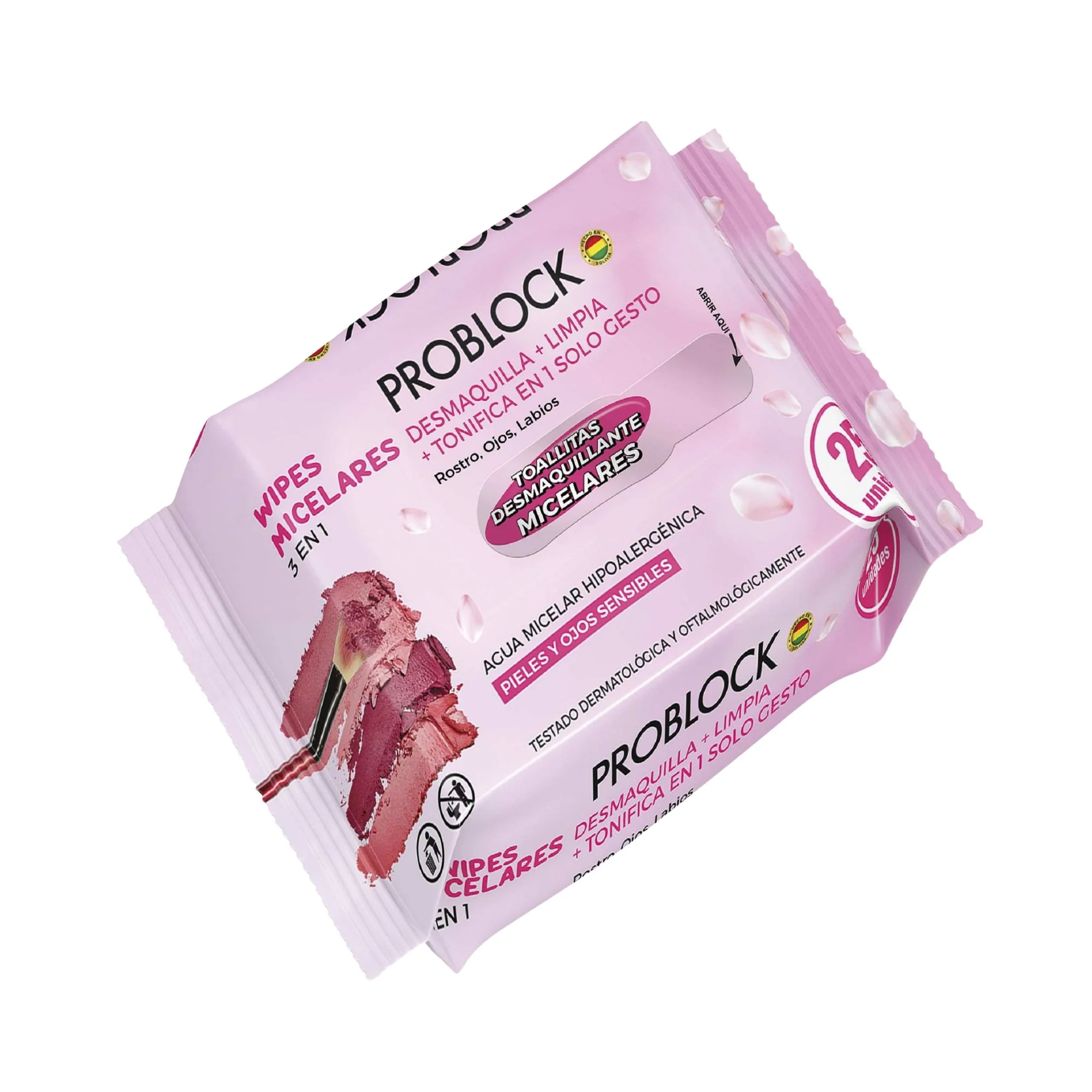 Toallitas Desmaquillantes Micelares Problock X 25 Unidades - Image 2