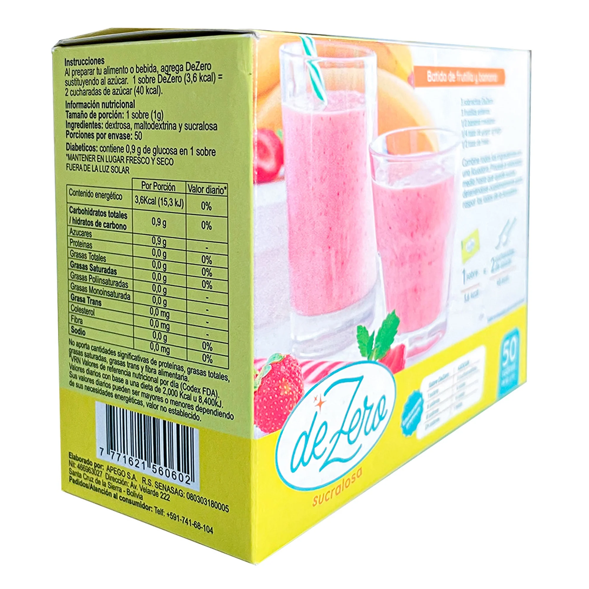Endulzante De Zero Sucralosa En Polvo X 50 Sobres - Image 4
