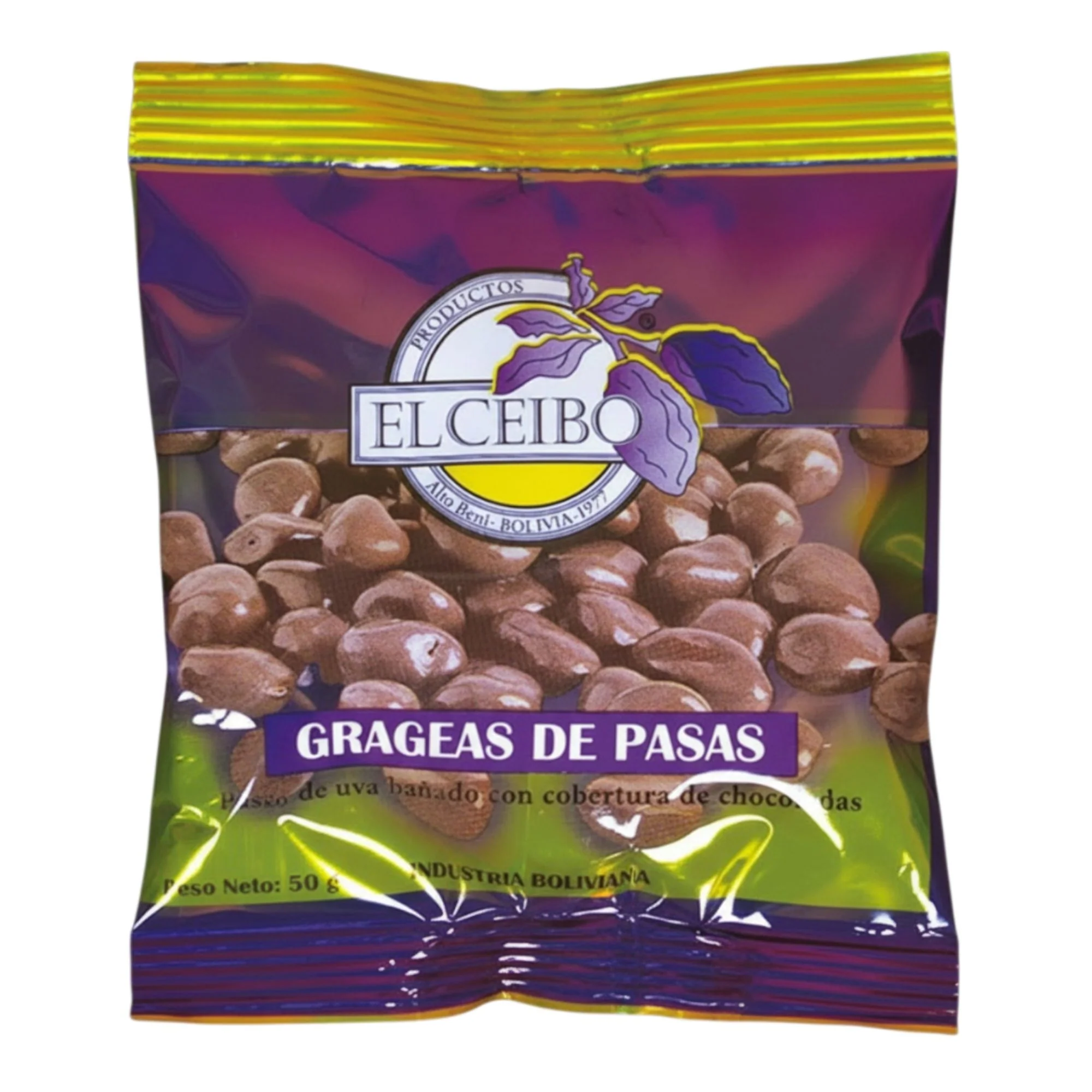 Chocolate El Ceibo Grageas De Pasas De Uva X 50G