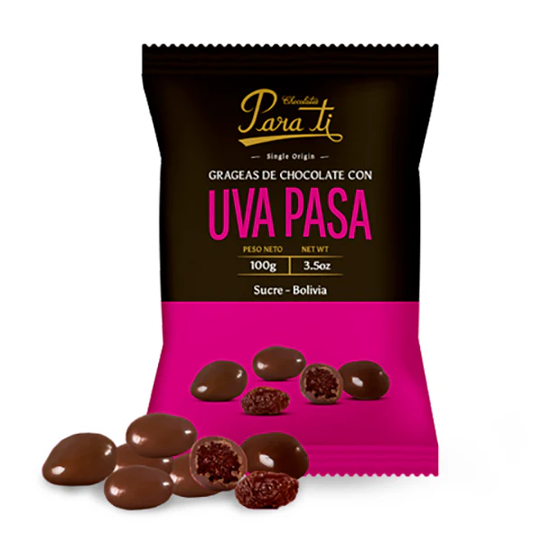Para Ti Chocolate Grageas De Uvas Pasas X 100G