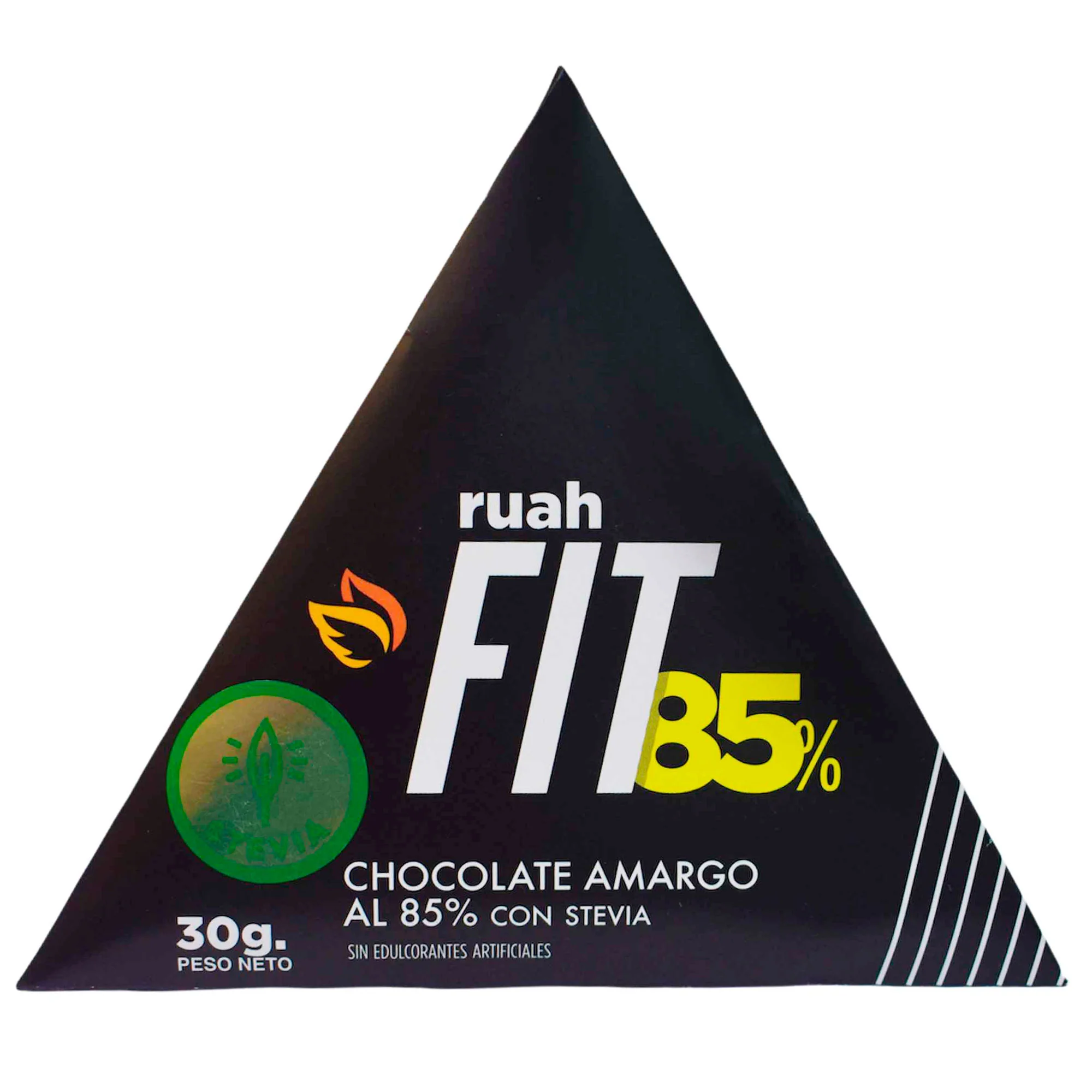 Chocolate Amargo Ruah Fit 85% Con Stevia X 30 Gr