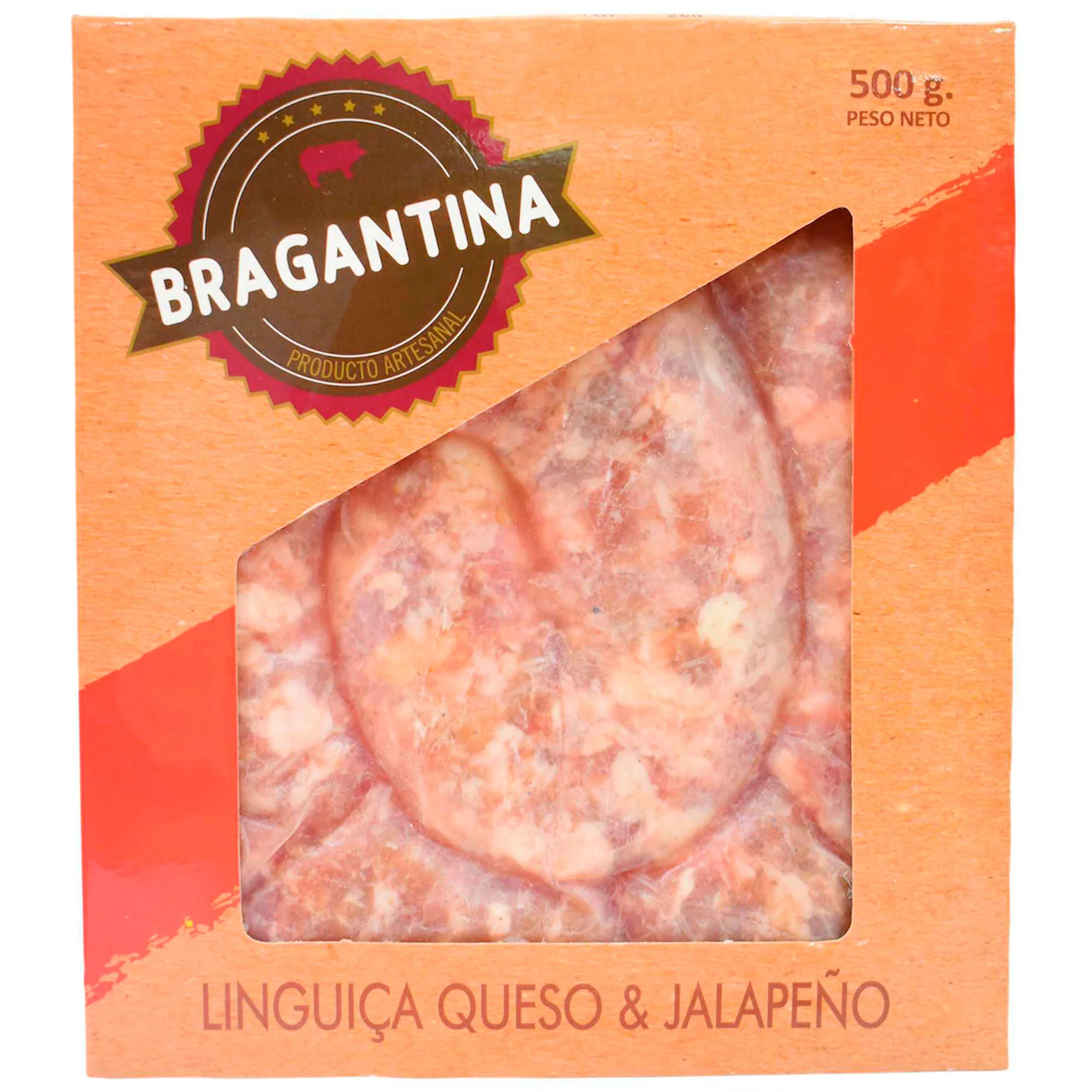 Linguica Queso Jalapeño Bragantina 500G