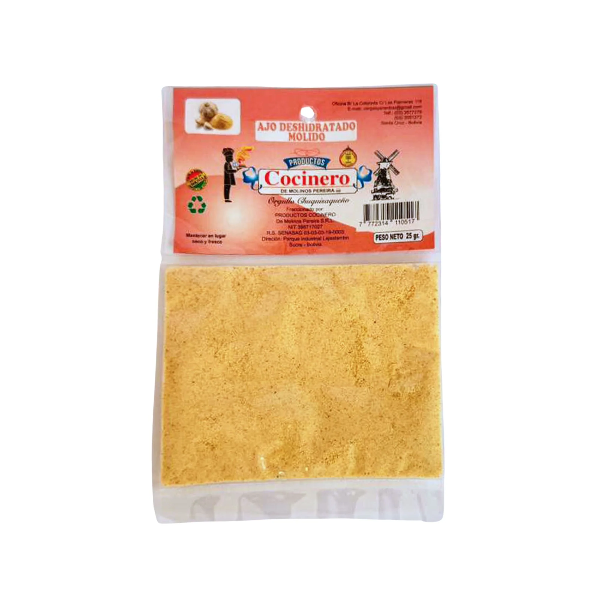 Ajo Molido Cocinero Bolsita X 25G