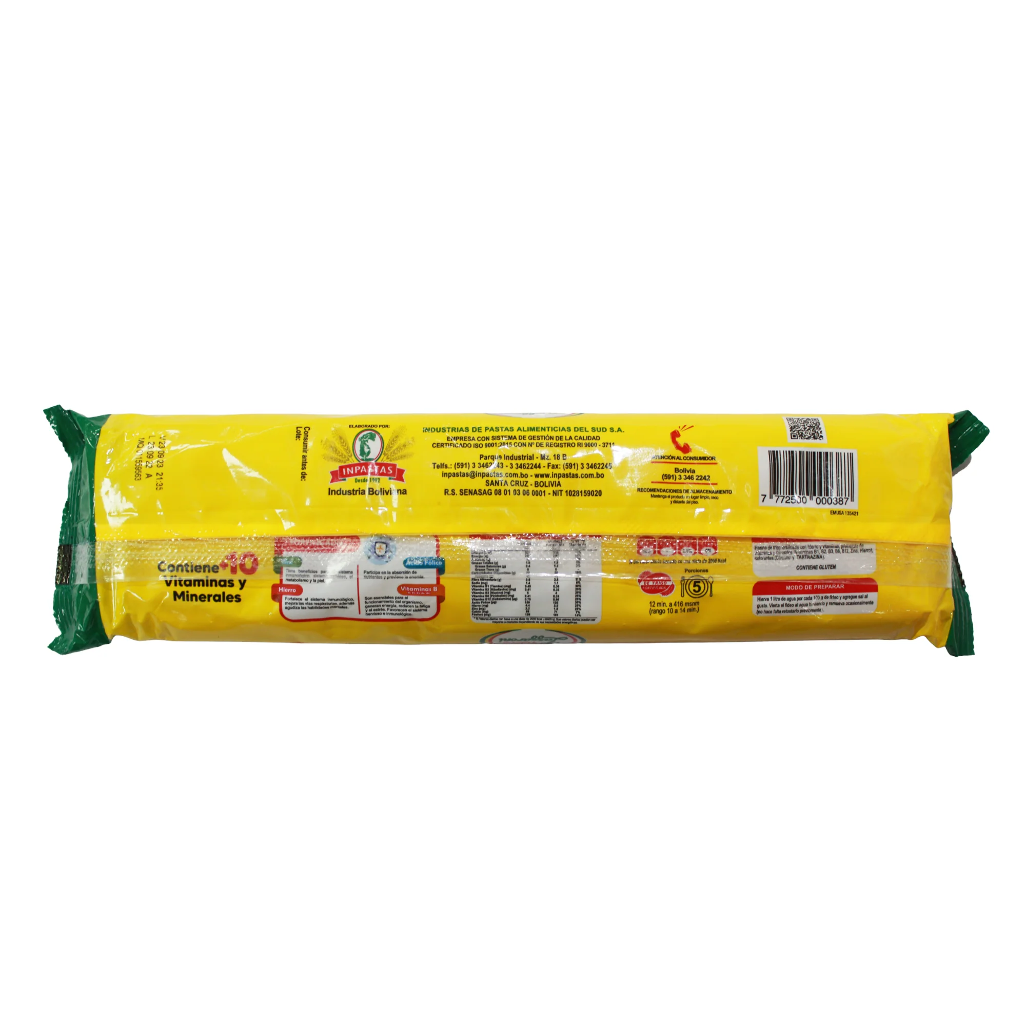 Pasta Lazzaroni Fideos Largo Tagliatelle X 400G - Image 2