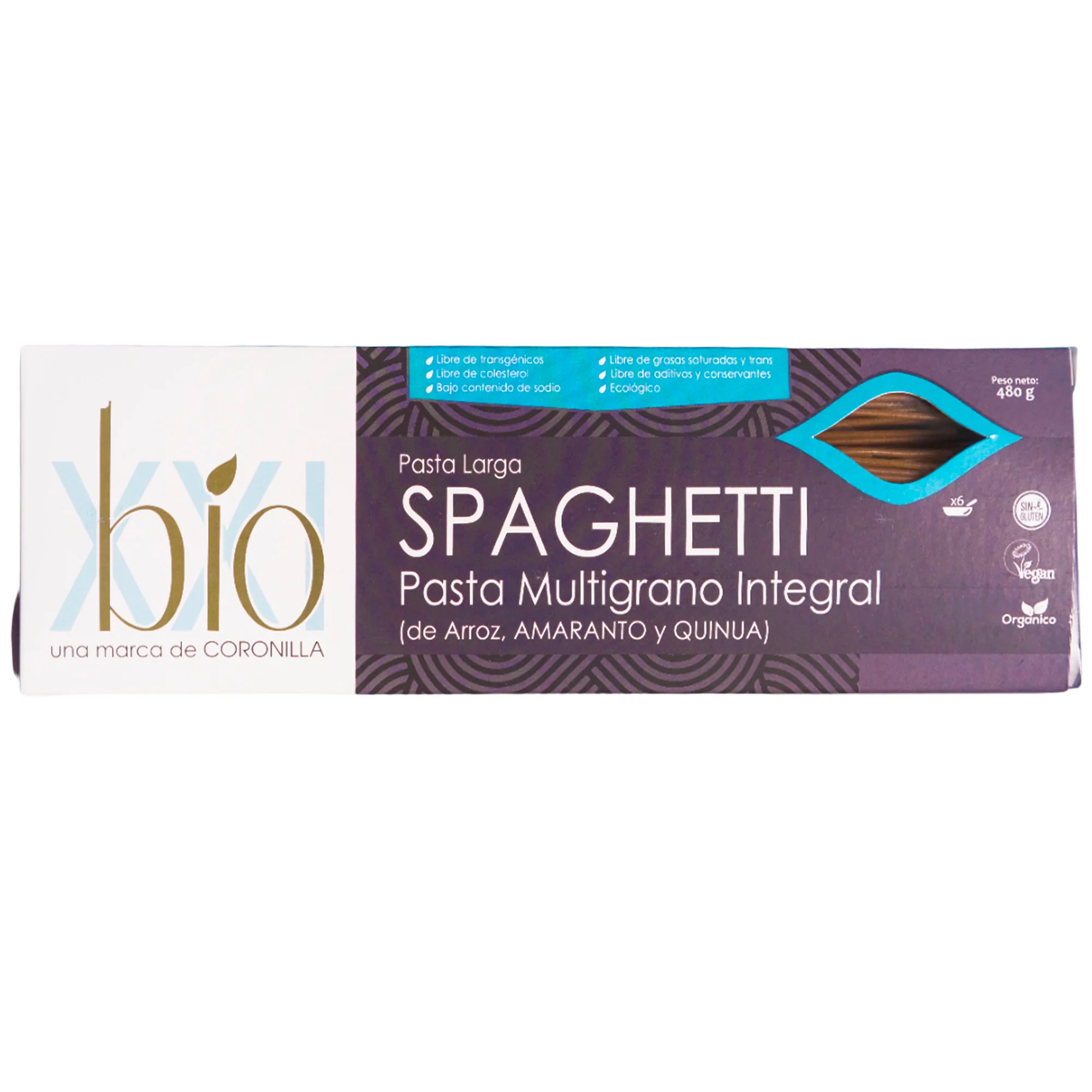 Pasta Bio Xxi Spaghetti Multigrano Integral X 480G