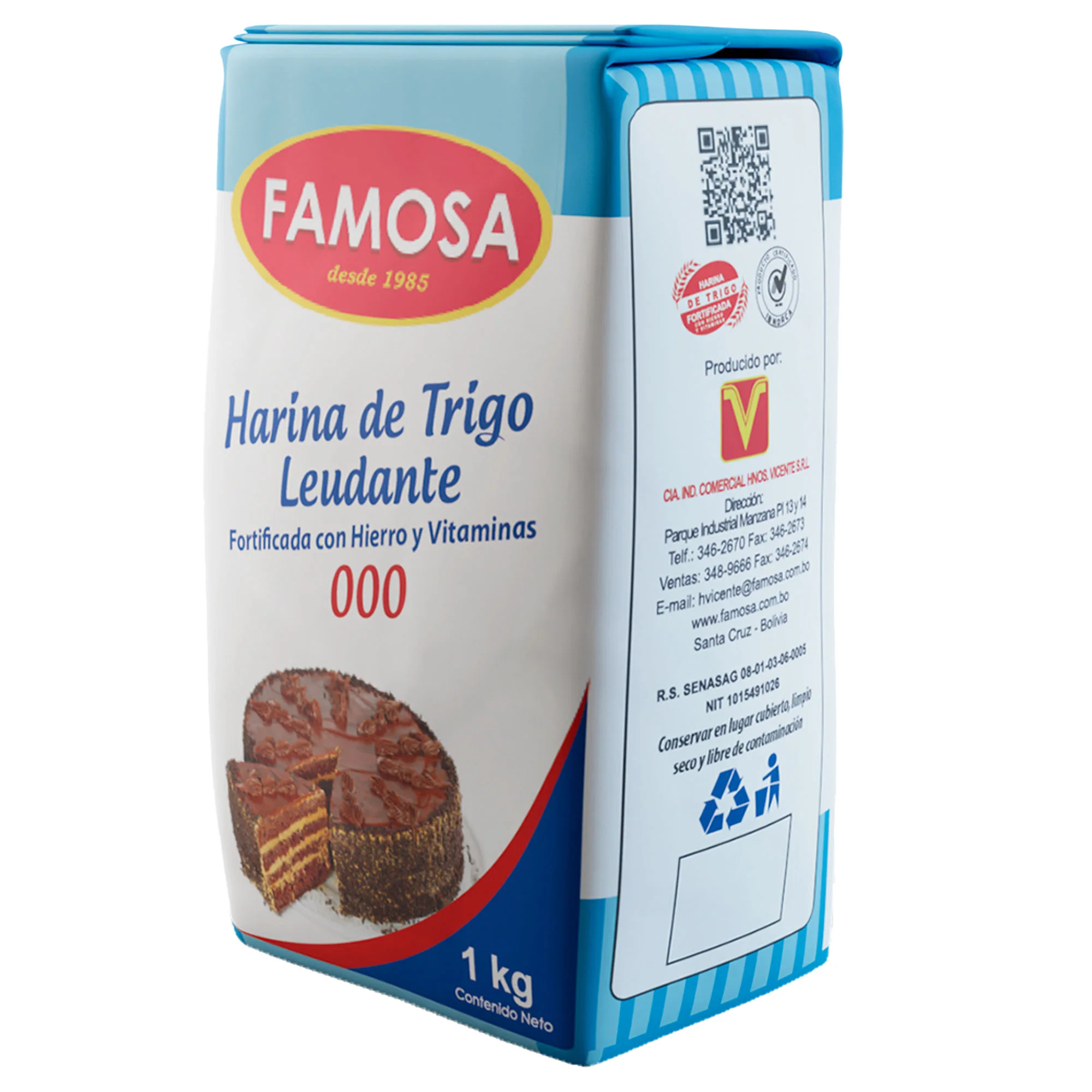 Harina Famosa De Trigo Leudante 000 X 1Kg