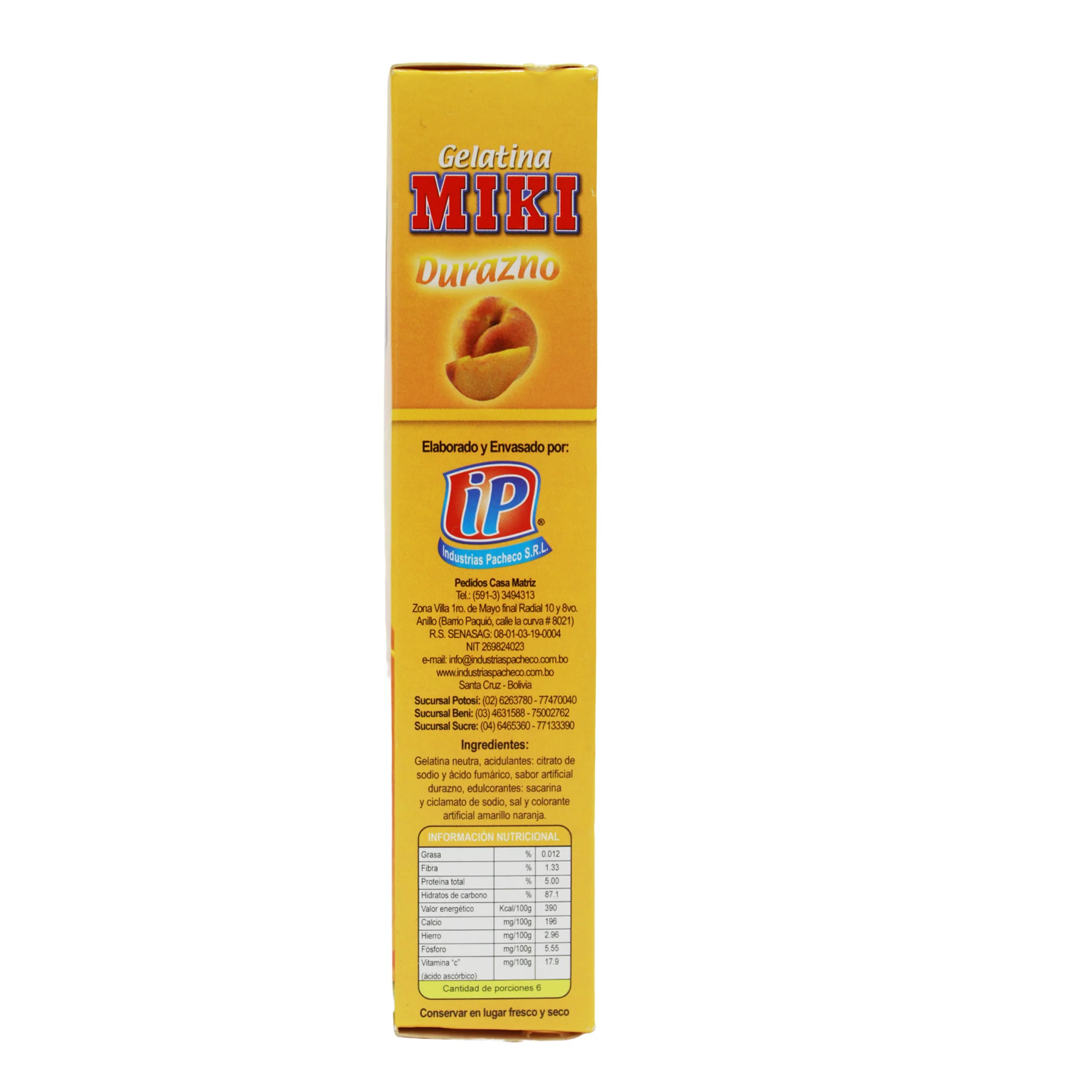 Gelatina Light Miki Sabor Durazno X 25G - Image 3