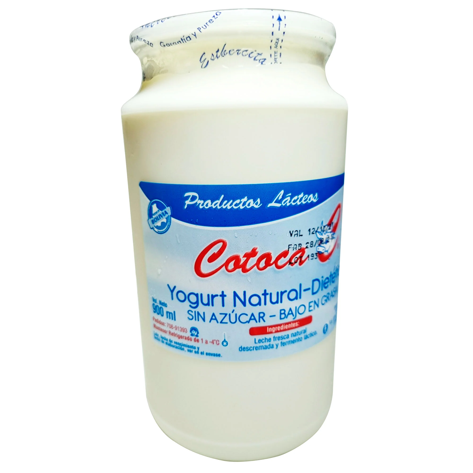 Cotoca Yogurt Natural Dietetico Sin Azucar X 850Ml