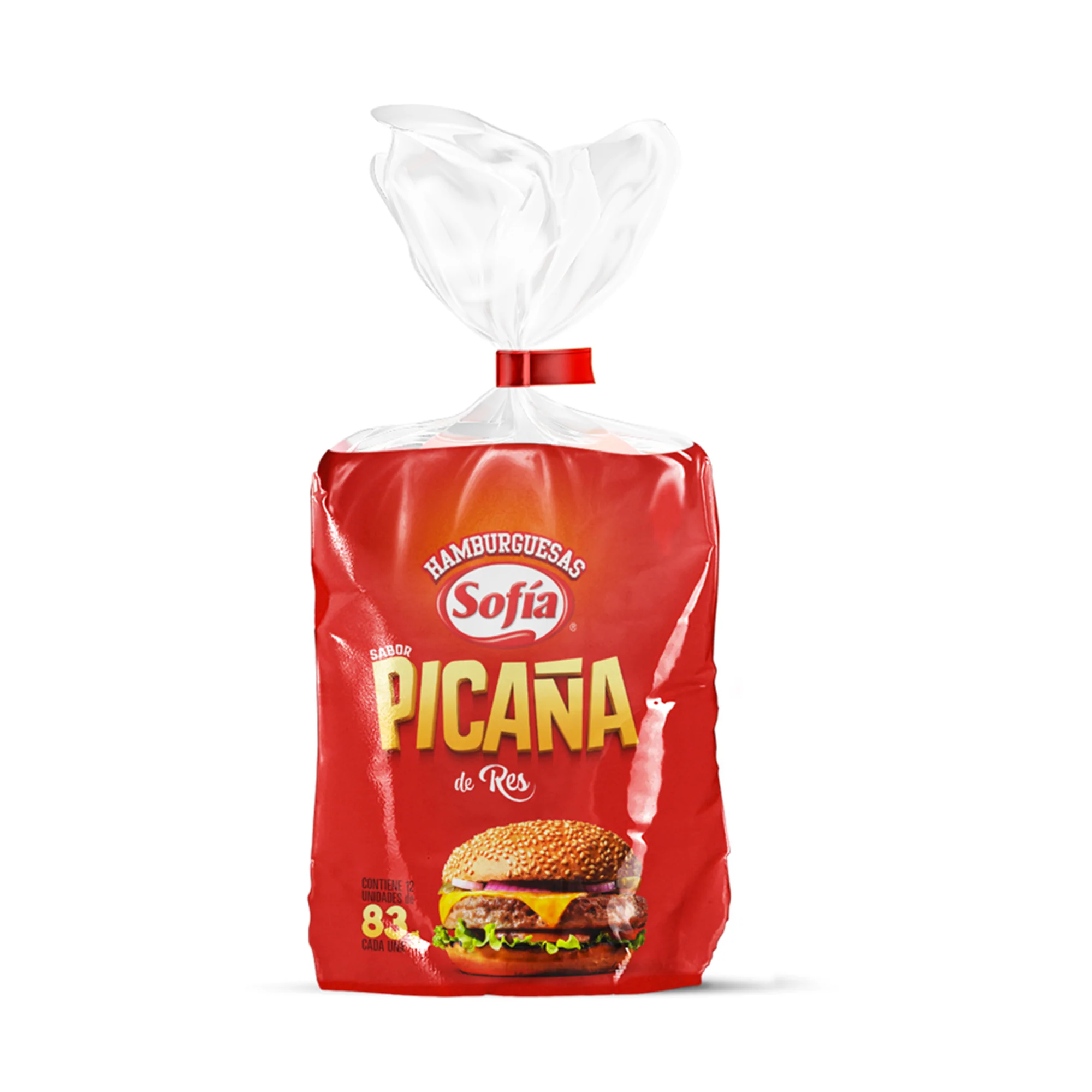 Hamburguesa Picana De Res Sofía Tubo 83G 12 Unidades
