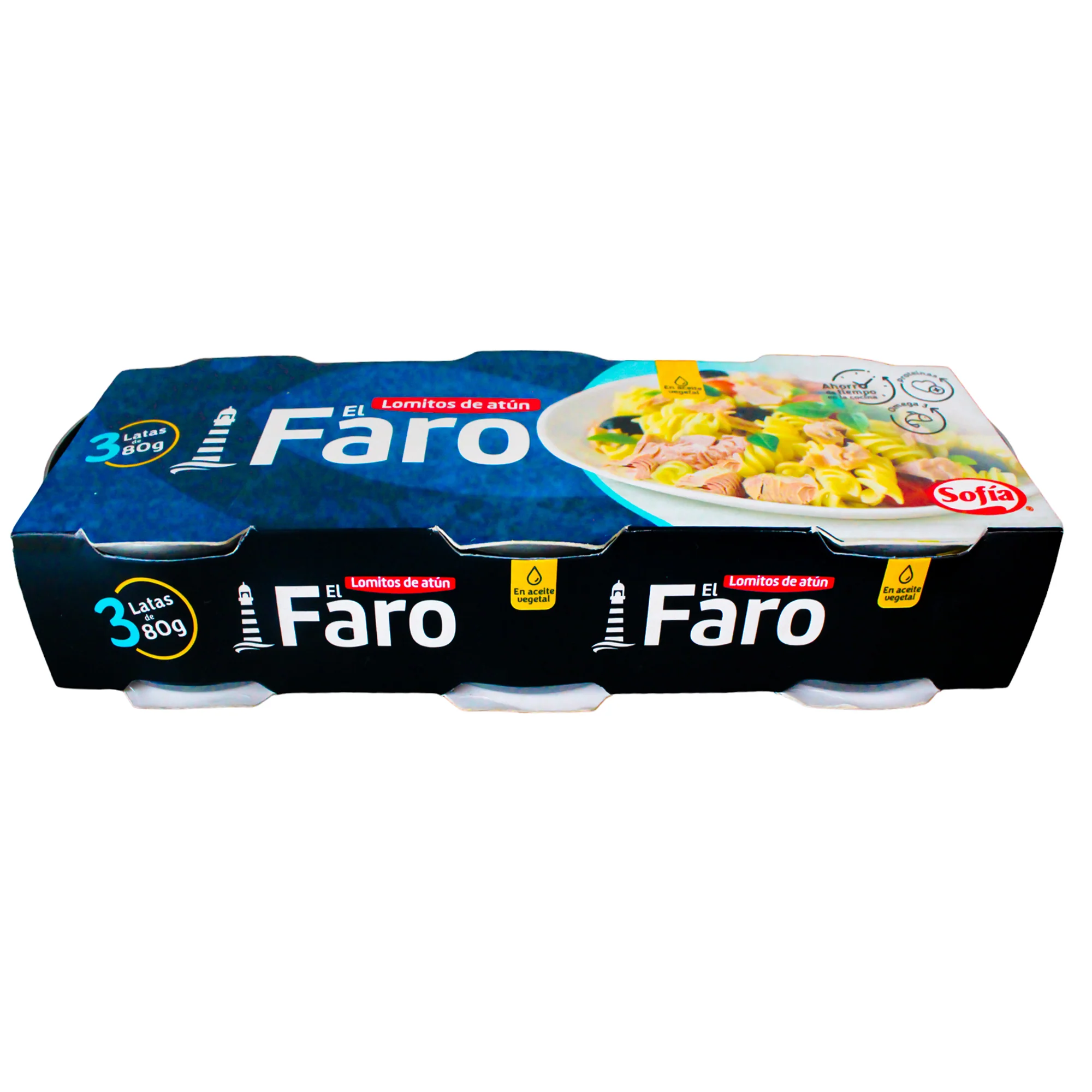 Lomito De Atún Sofía El Faro En Aceite Vegetal Pack 80G 3 Unidades - Image 4