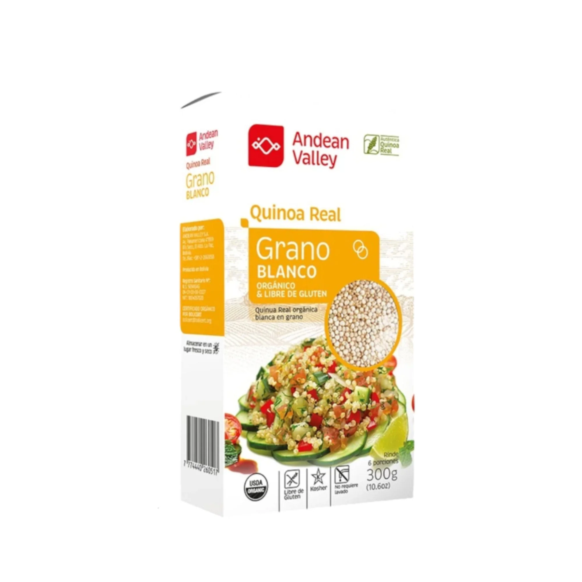 Quinoa Real Andean Valley Grano Blanco X 400G