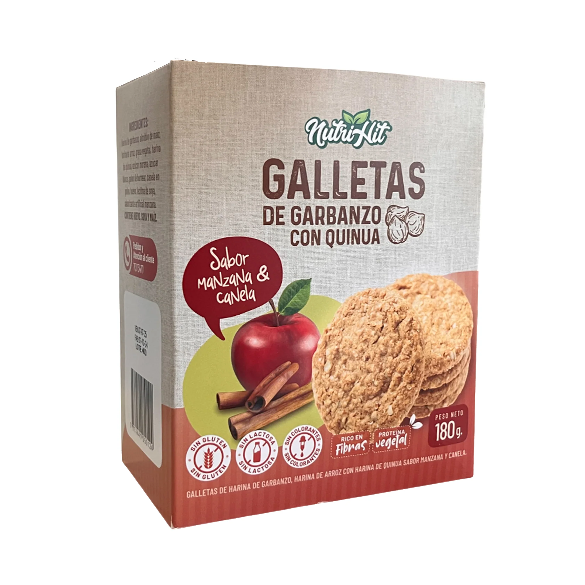 Galleta De Garbanzo Nutrihit Manzana / Canela X 180G