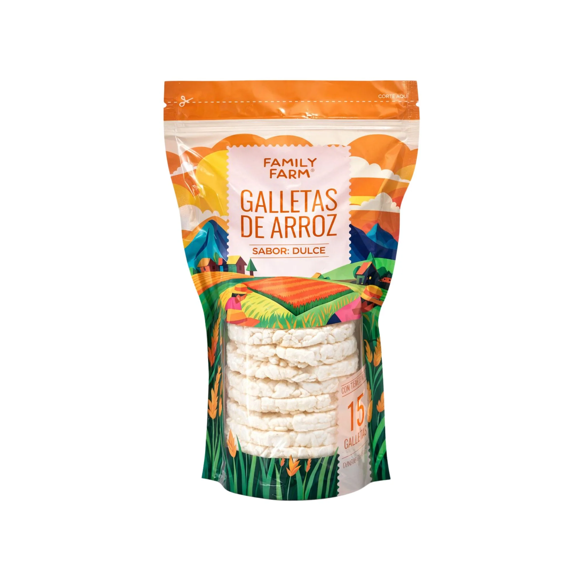 Galletas De Arroz Family Farm Dulce X 110G