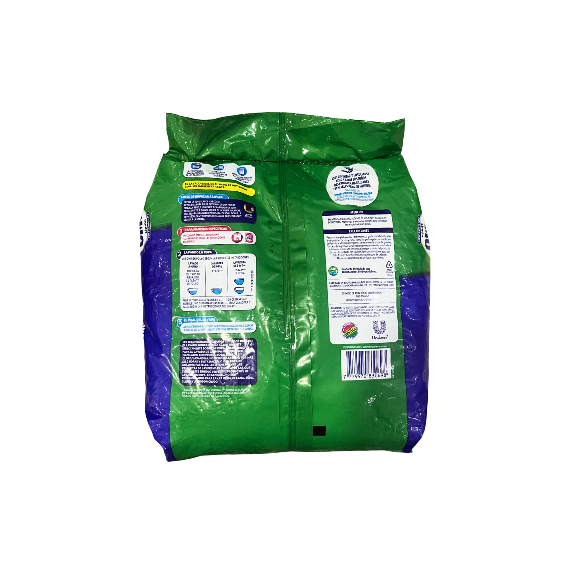 Detergente Omo Polvo Limon Con Jabón X 650G - Image 2