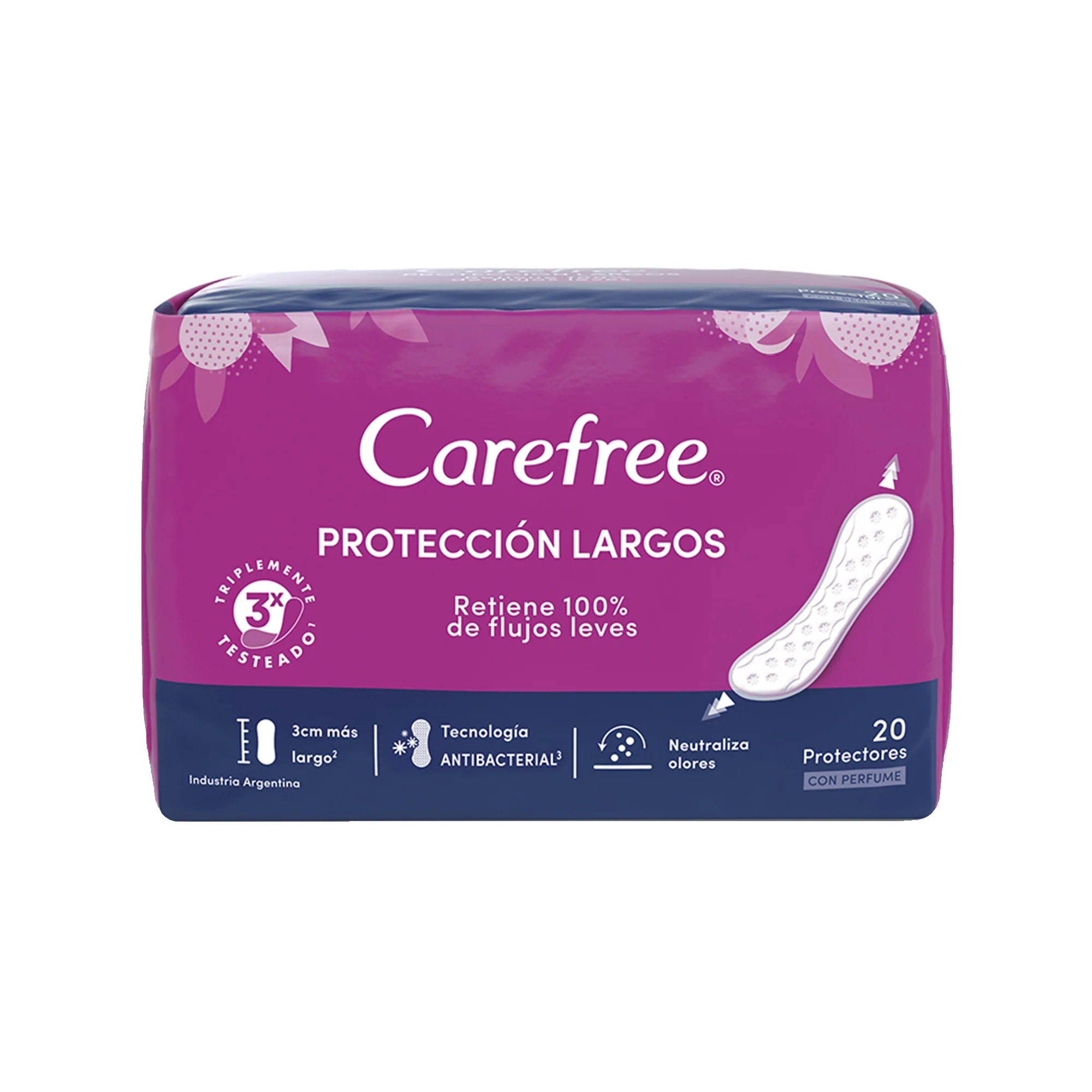 Protectores Diarios Carefree Largos Con Perfume X 20 Unidades