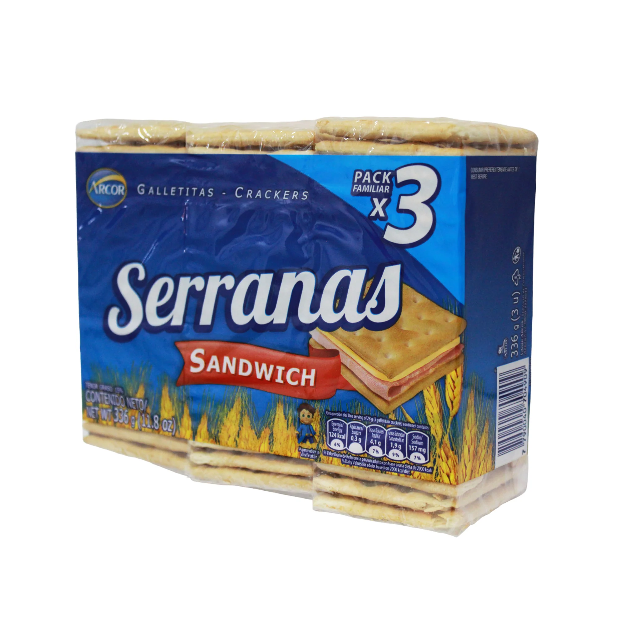 Serranas Sandwich Pack Galleta 3X112g - Image 2