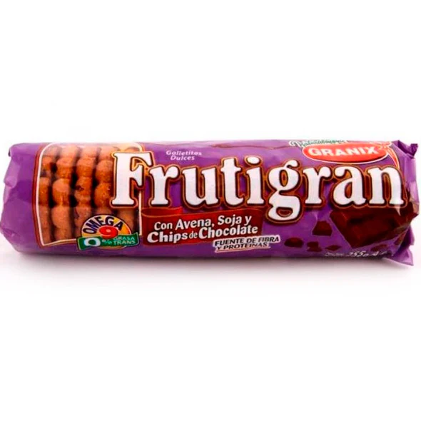 Frutigran Galleta Soya Y Chips De Chocolate X 250G