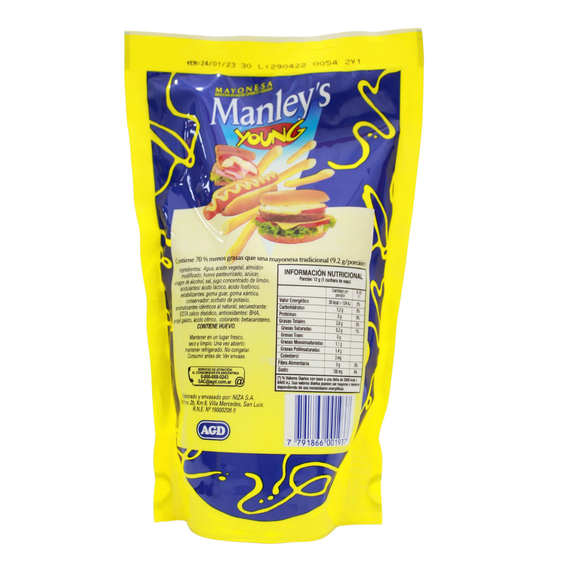 Mayonesa Manley's Young X 475G - Image 2