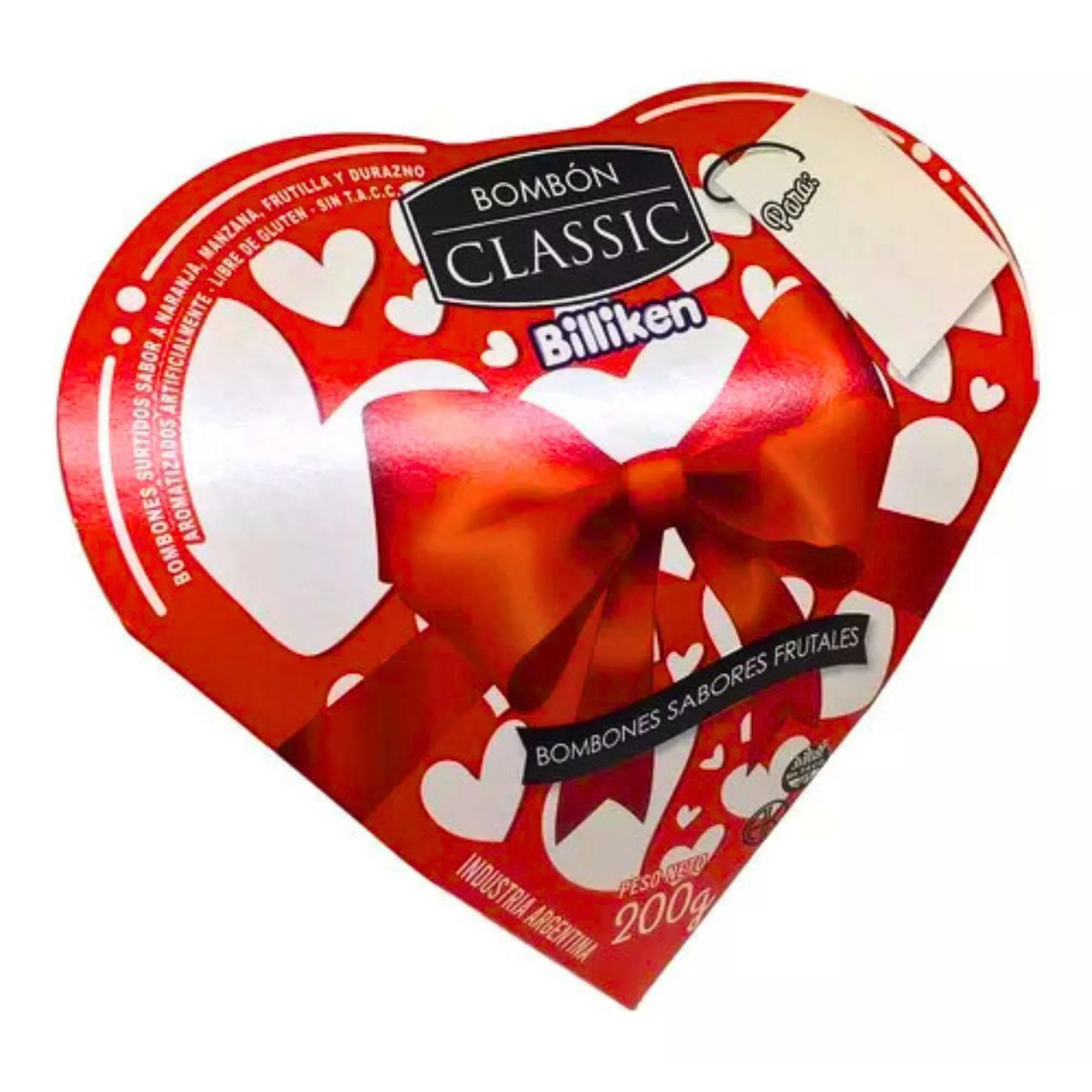 Gomitas Bombones Billiken Corazón Frutales Surtidos X 200G