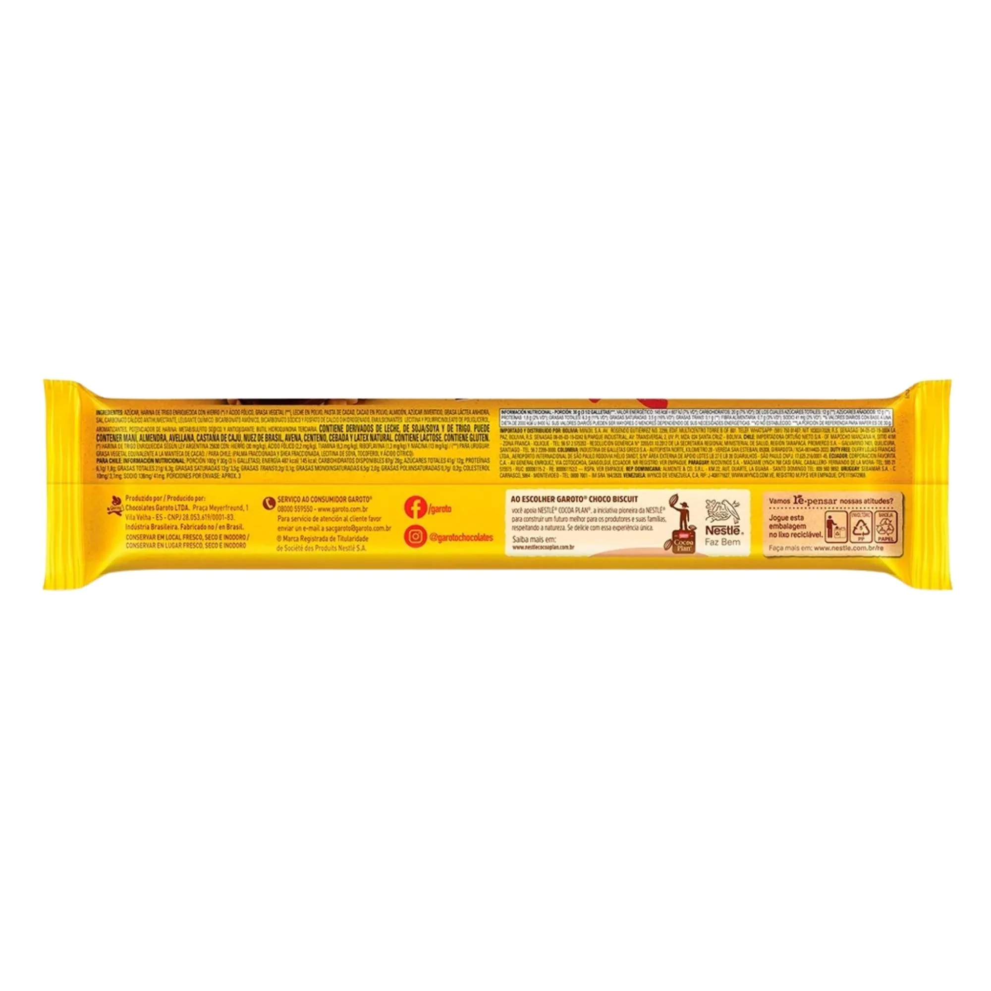 Biscocho Choco Biscuit Garoto Chocolate Con Leche X 78G - Image 3