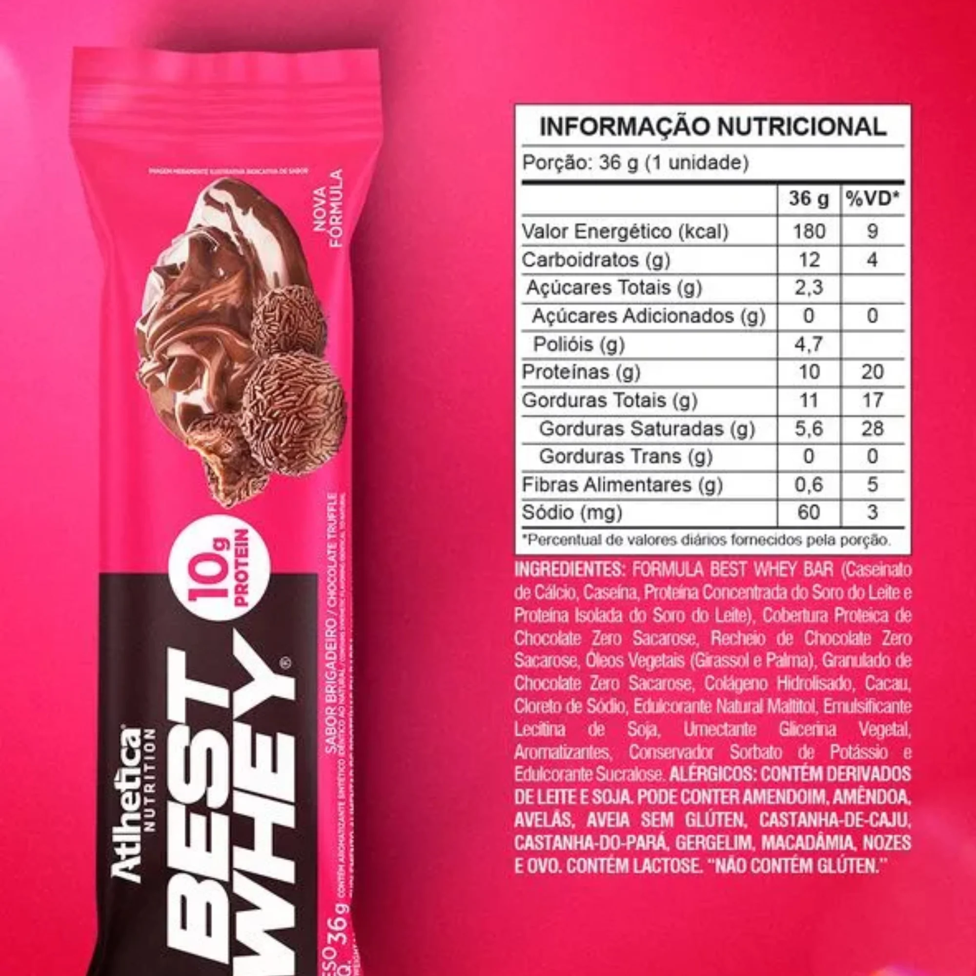 Barra De Proteína Best Whey Atlhetica Trufas Con Chocolate X 33G - Image 3